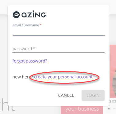 Go to Create Account